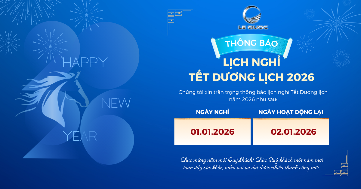 THÔNG BÁO NGHỈ TẾT DƯƠNG LỊCH 2026